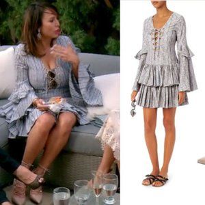 Caroline Constas Blue 'Anastasia' Cocktail Dress